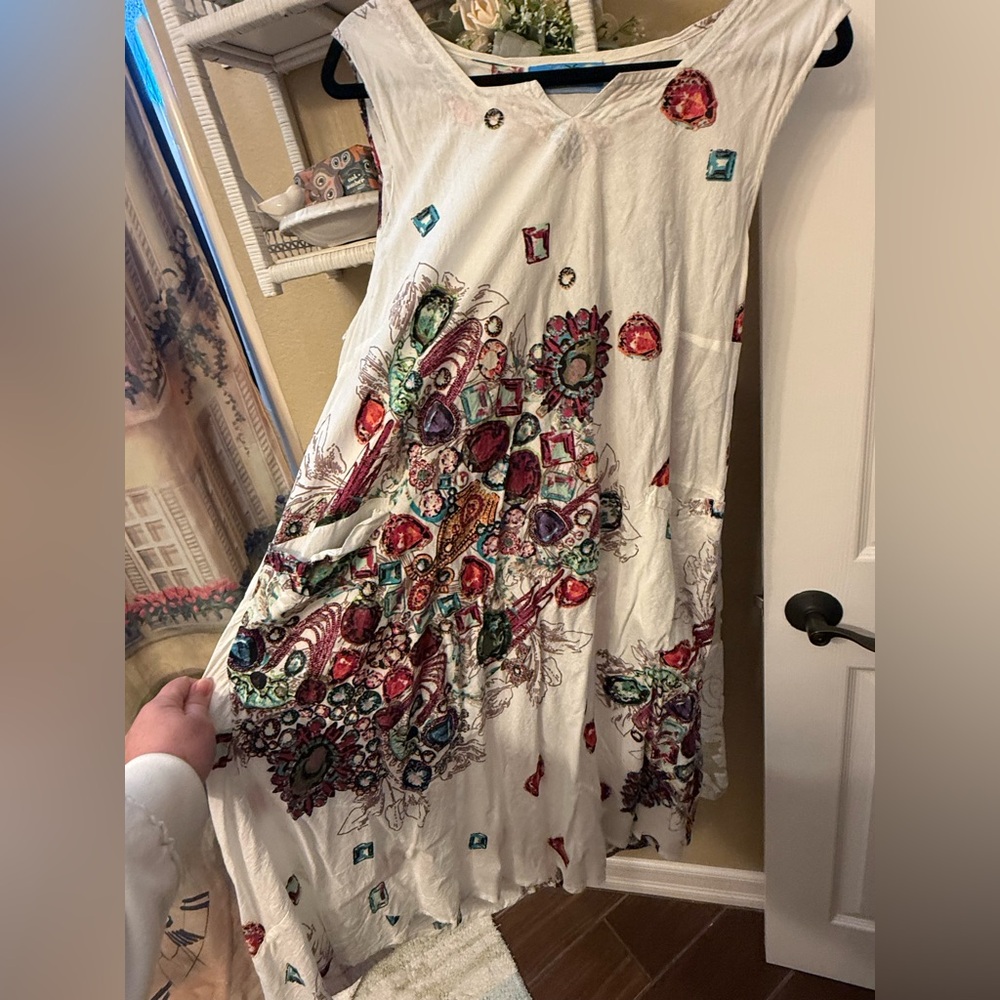 Sara Multicolored Embroidered Dress